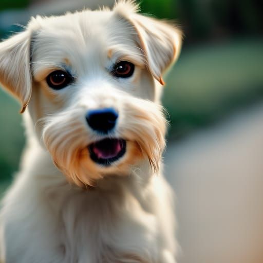 Cute Dog Watching the Sunrise
