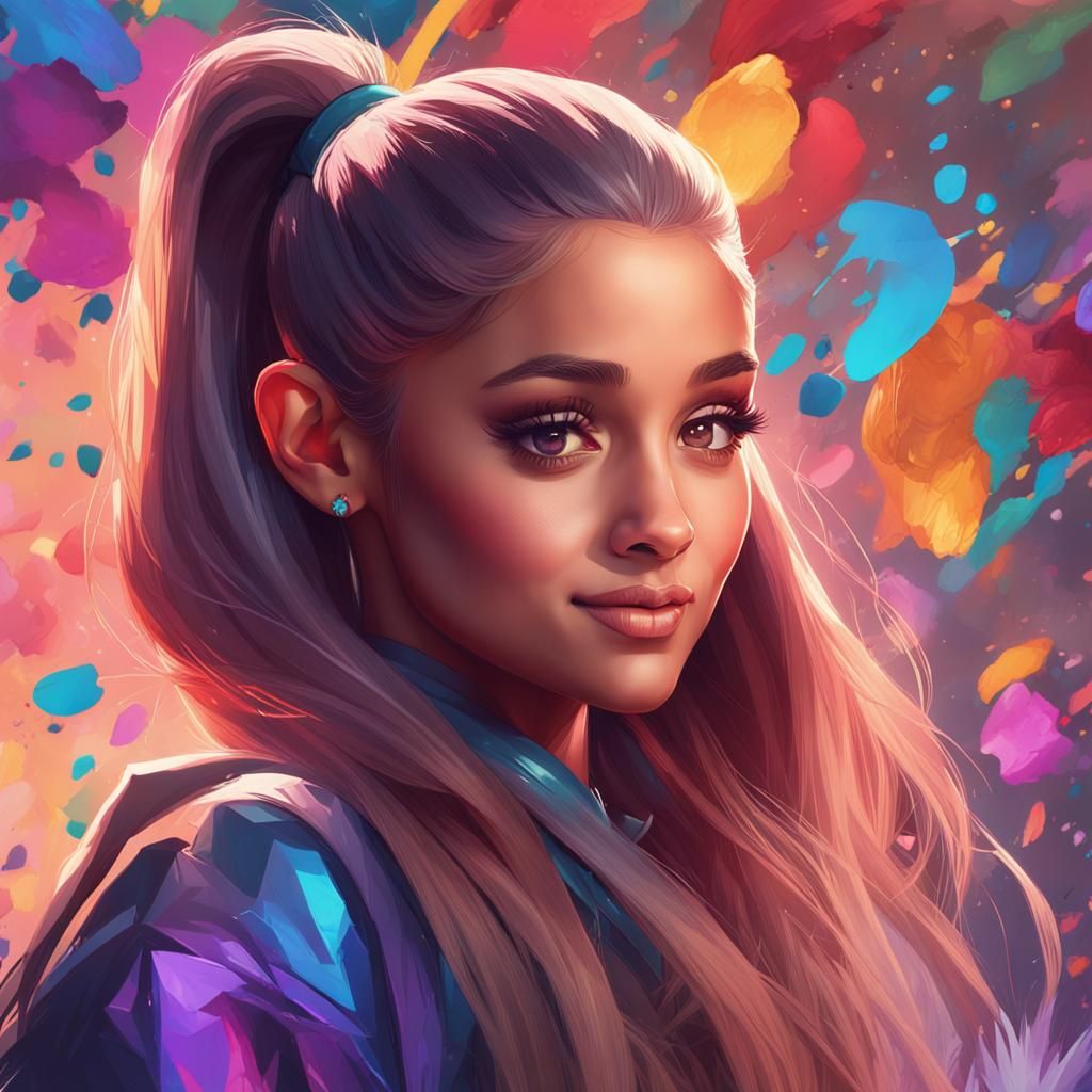 Ariana Grande Portrait in Artgerm Style