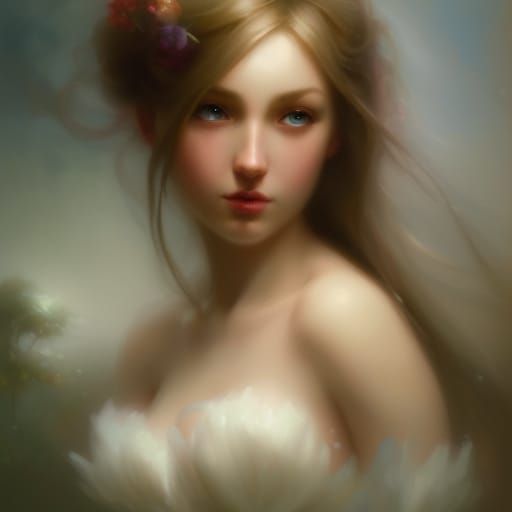 Ethereal Fantasy Portrait of Alice in Hyperdetail