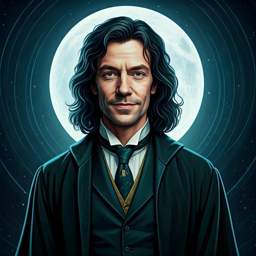 Sirius Black Portrait in Ethereal Landscape Style