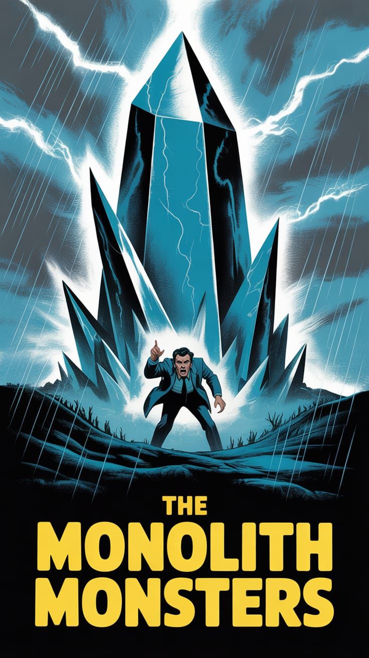 Vintage Horror Movie Poster: The Monolith Monsters