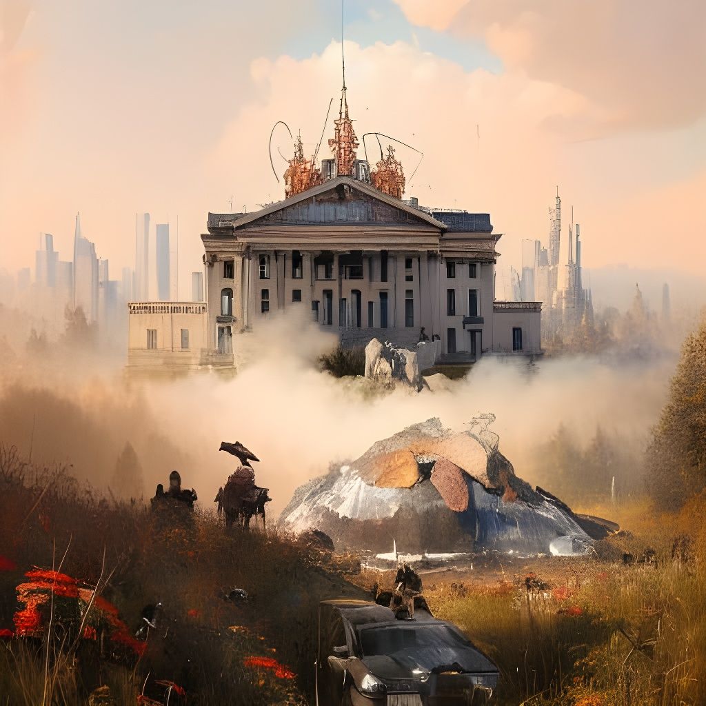 Hyperrealistic Convergence Artwork in Maximalist Style