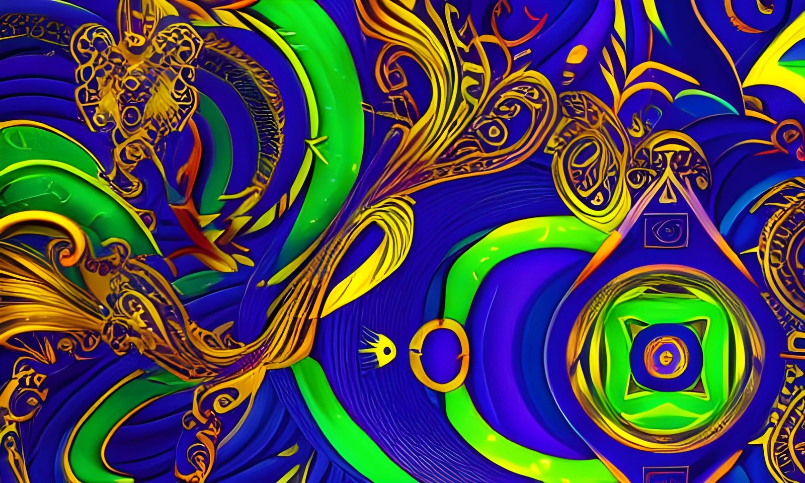 Abstract Organic Patterns in Maximalist Style
