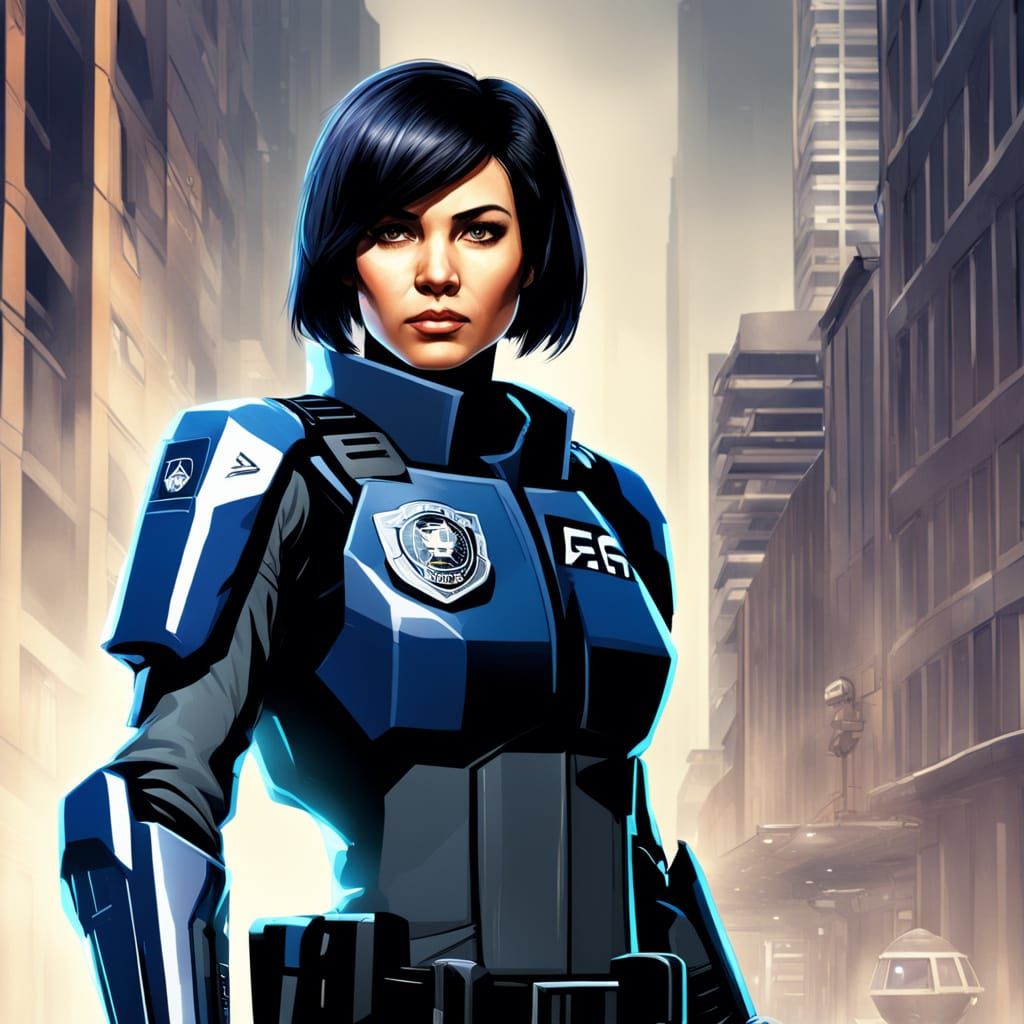 Scifi police officer...