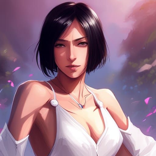 Rukia Portrait in Detailed Digital Art Style