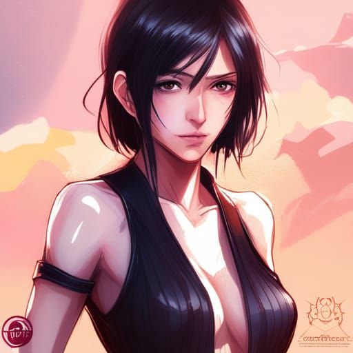 Rukia Portrait in Sensual Outfit, Digital Art