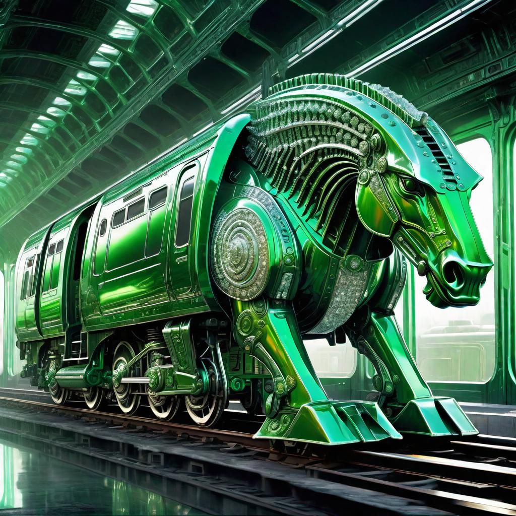 Futuristic Trojan horse train