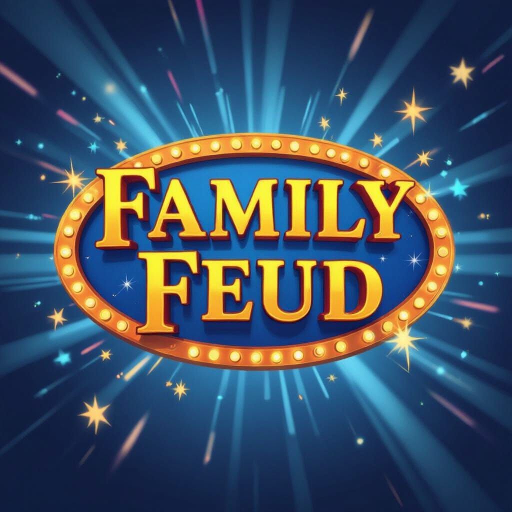 Vibrant Family Feud Logo Digital Illustration