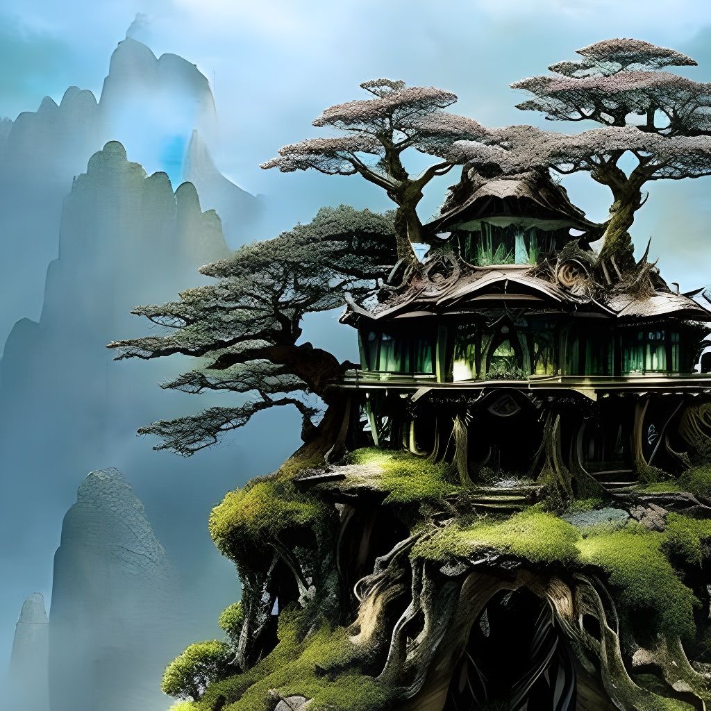 Daedric House in Bonsai Yggdrasil, Art Nouveau