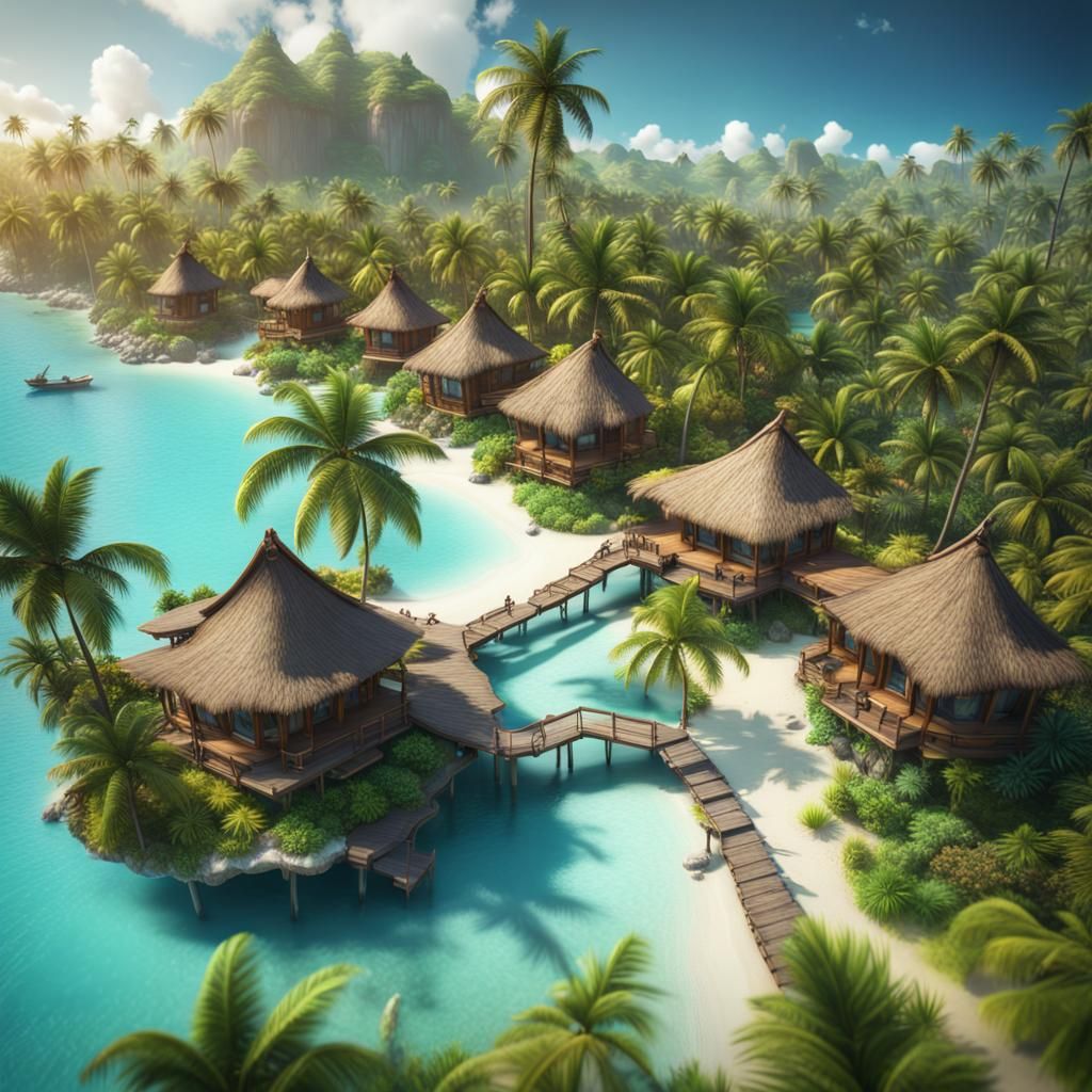 Paradise Island: Crystal Waters and Bamboo Bungalows