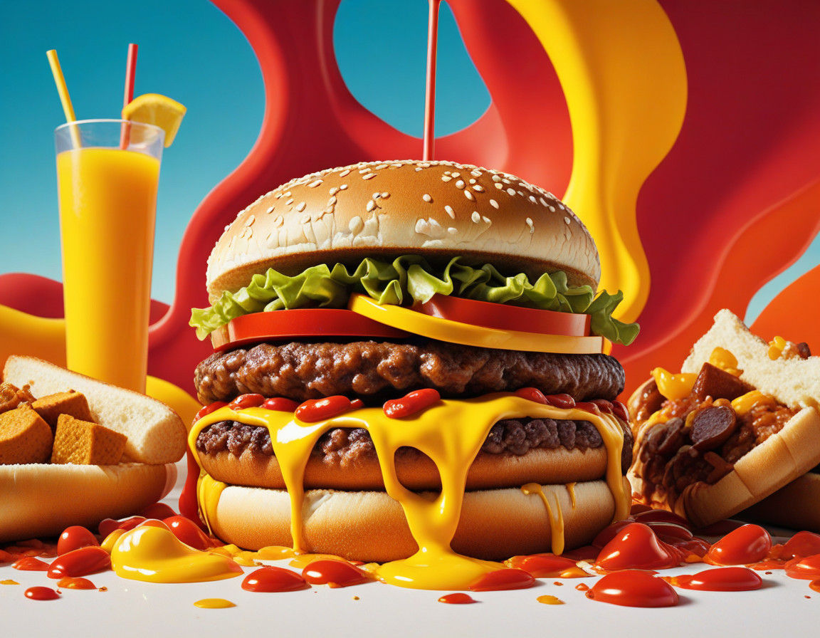 Vibrant Food Fantasy Collage