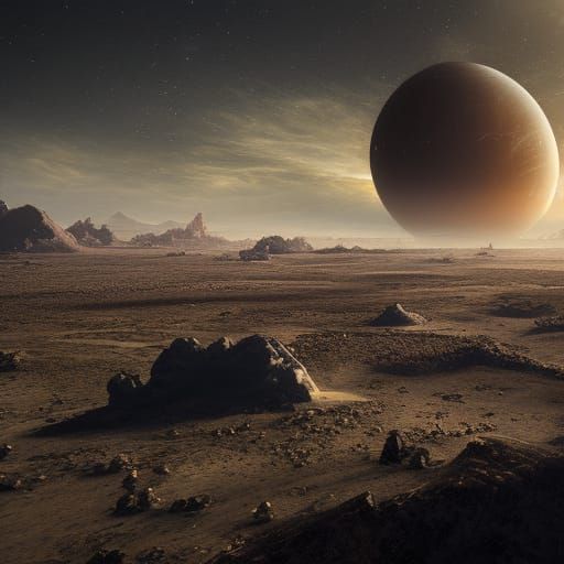 Deserted Planet: A Dark Fantasy Concept Art