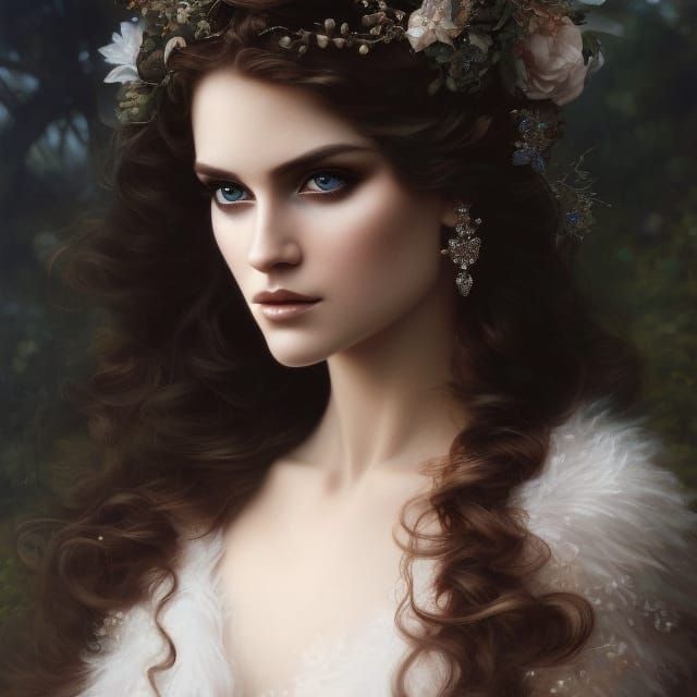 Girl in Silver Suit: Hyperdetailed Portrait