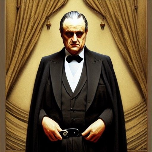 Sith Lord as Don Corleone: Digital Art
