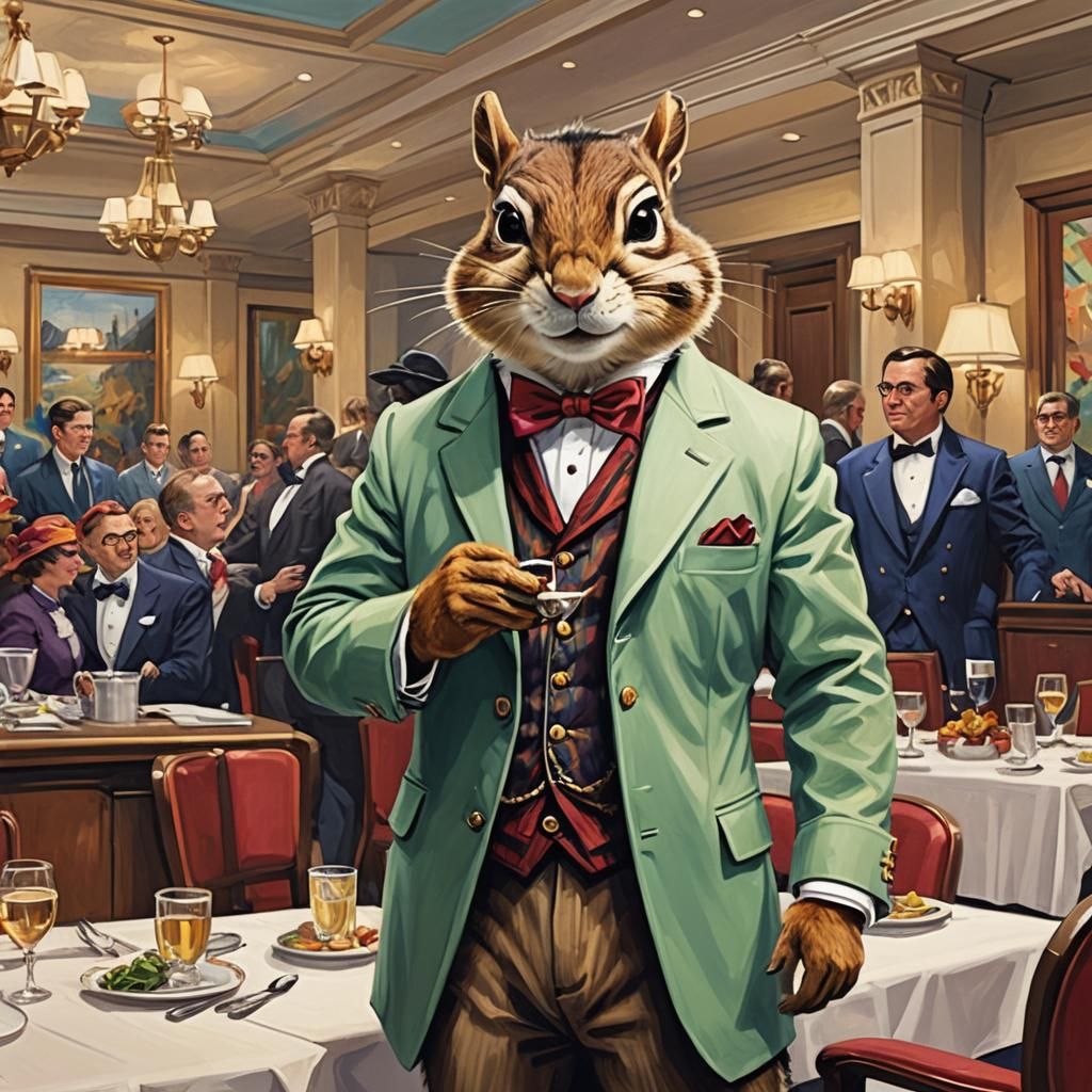 Chipmunk Butler in Swank Hotel: Fantasy Action