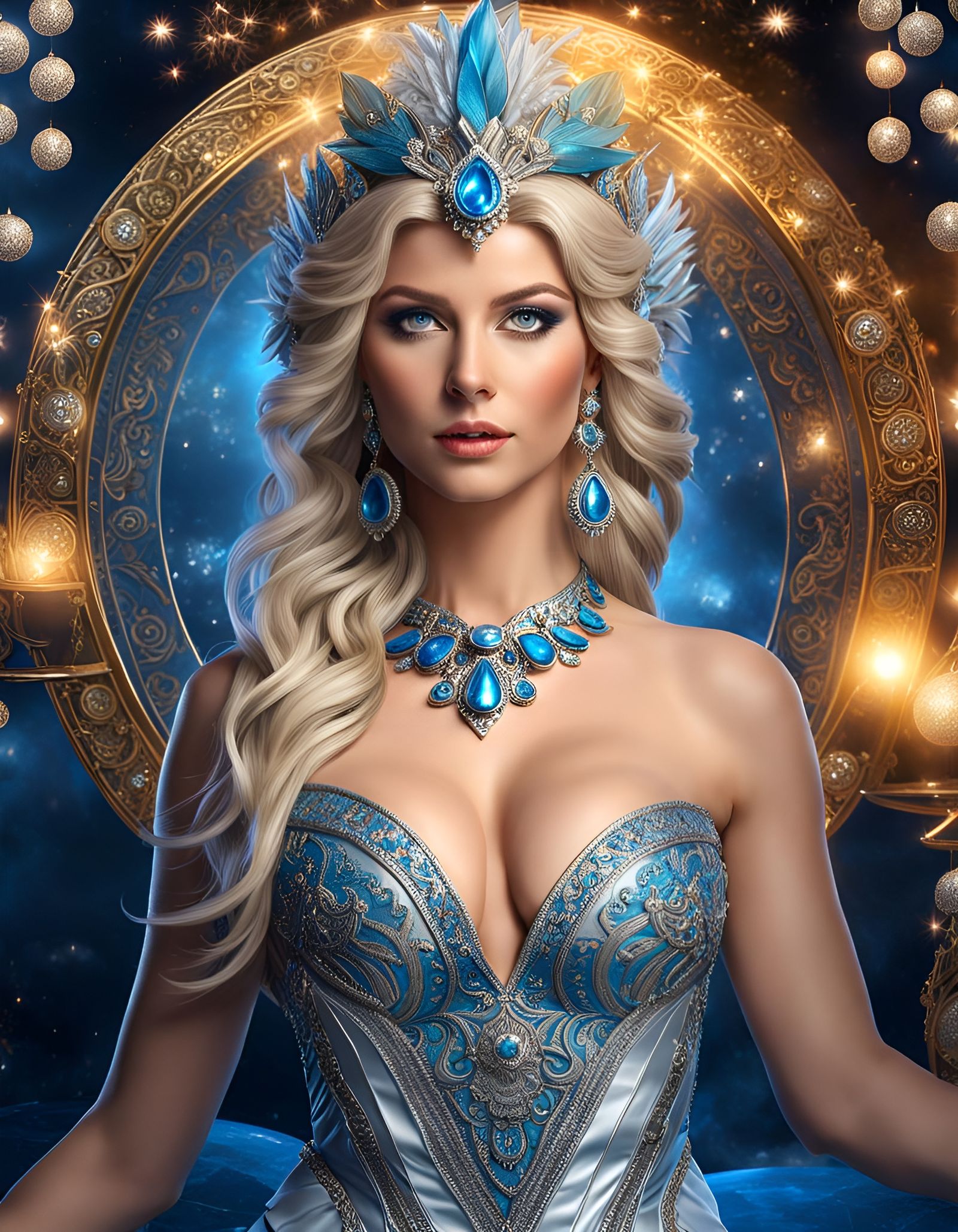 Beatrice Egli as Elegant New Year Goddess