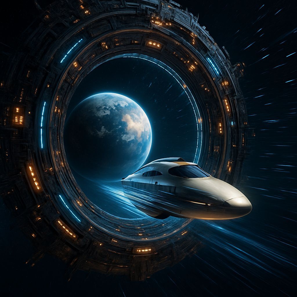 Intricate Space Gate to Earth in Deep Space