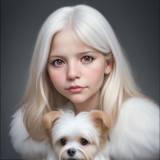 Studio Portrait of a Maltese Dog