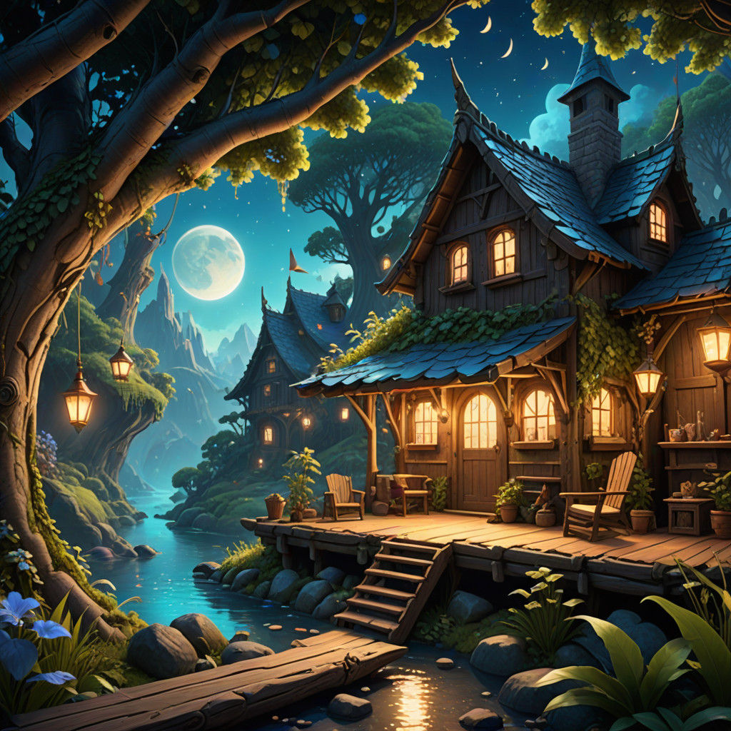 Whimsical Log Cabin Sanctuary in the Woods