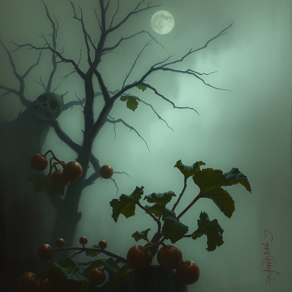 Sinister Rhubarb in the Mist: A Dark Fantasy