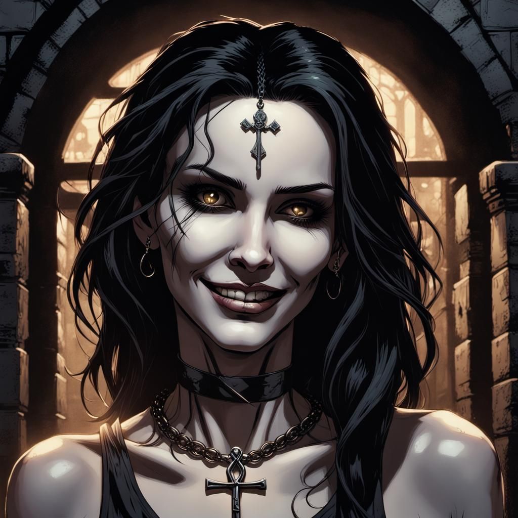 Death from The Sandman in Comic Book Style