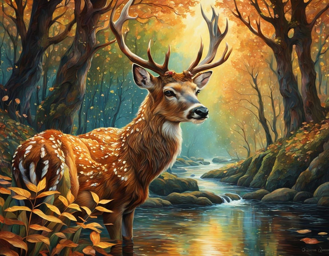 Ethereal Forest Deer in Photorealistic Glory