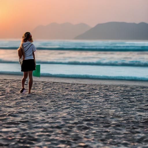 Woman on Da Nang Beach: Professional Photography