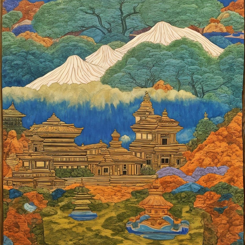 Bhutan forests and temples