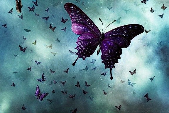 Surreal Galaxy of Migrating Butterflies: A Masterpiece