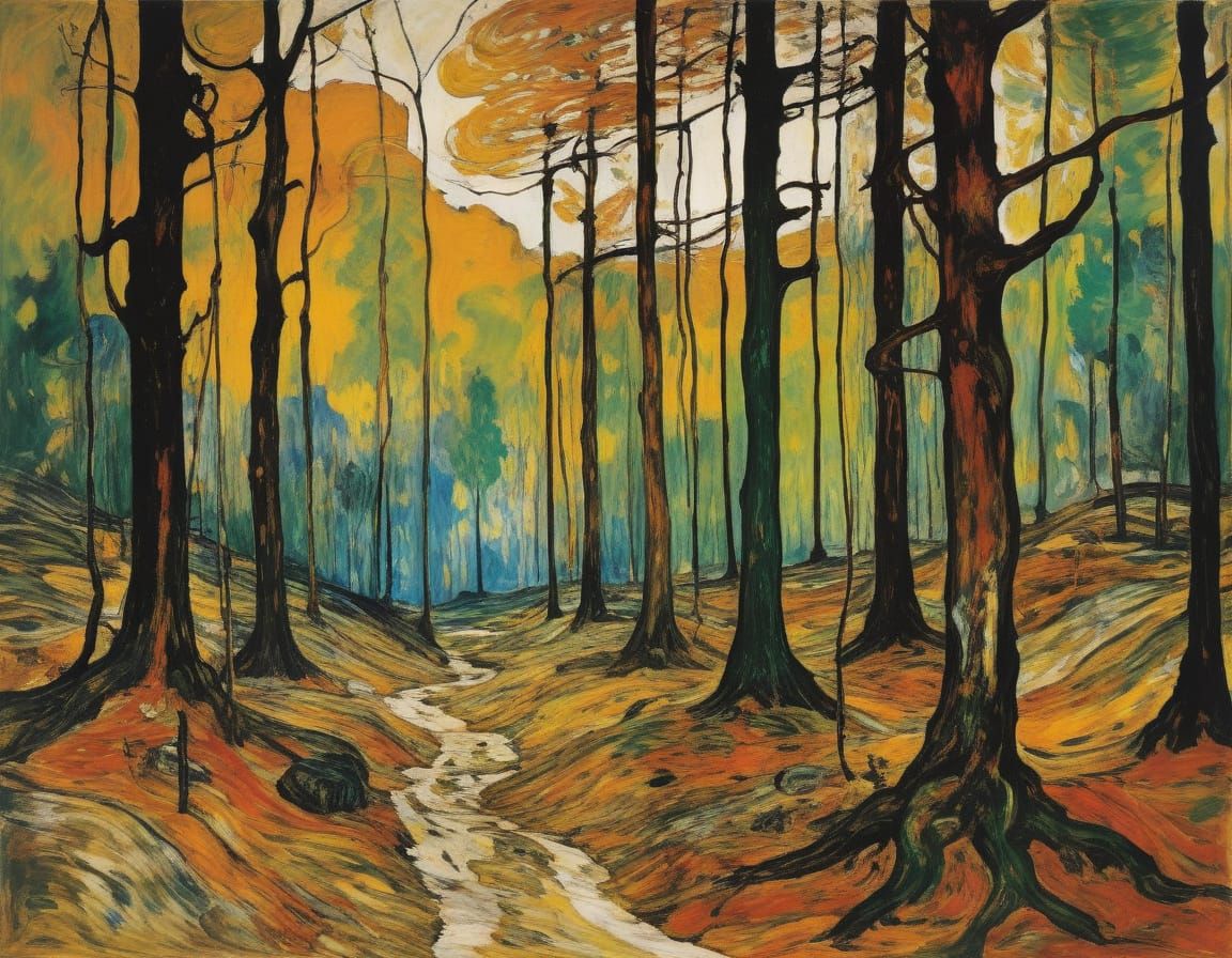 Enchanted Dryad Revealed in Impasto Oils