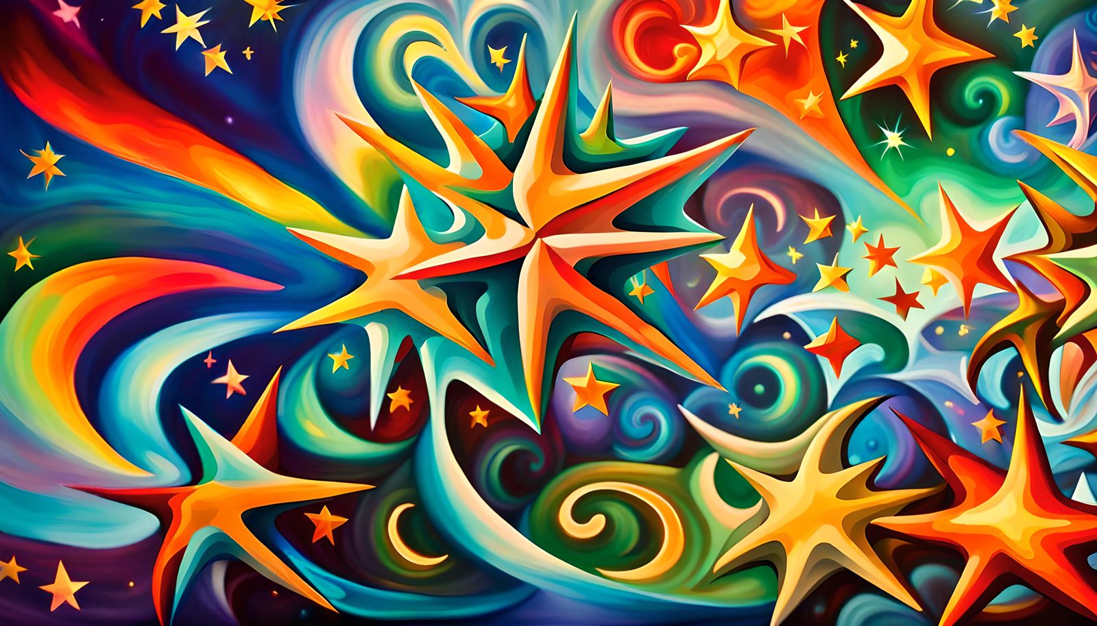 Iridescent Stars in Electromagnetic Plasma Maelstrom