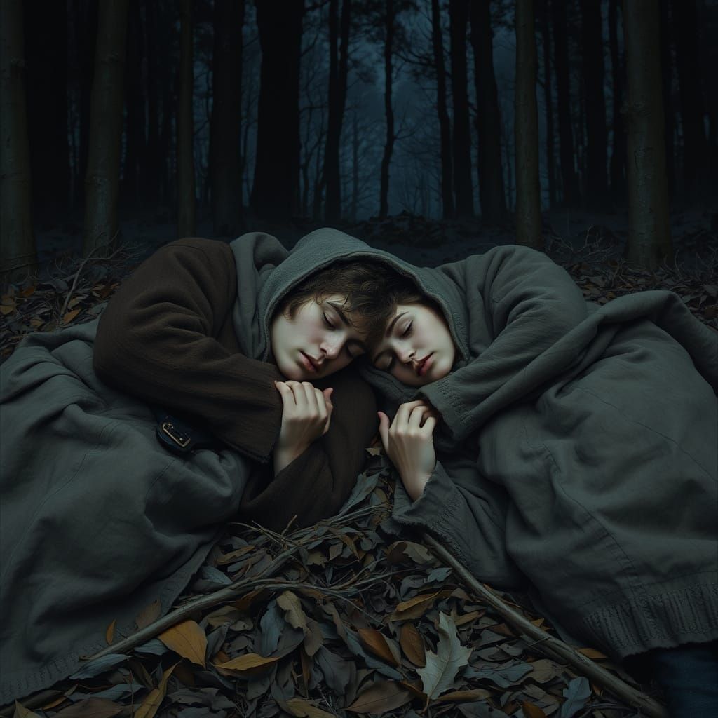 Young Lovers Seek Refuge in Winter's Embrace