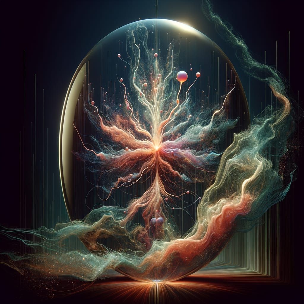 Surreal Abstract Artifact in Crystal Resin