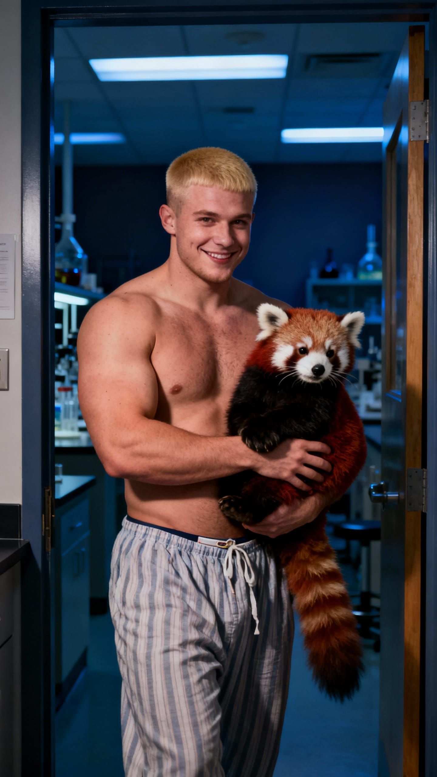 Student Rescues Red Panda from Midnight Lab Prank