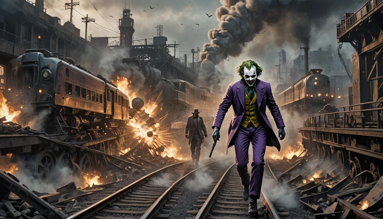 Joker Conducts Biomechanical Train Through War Zone