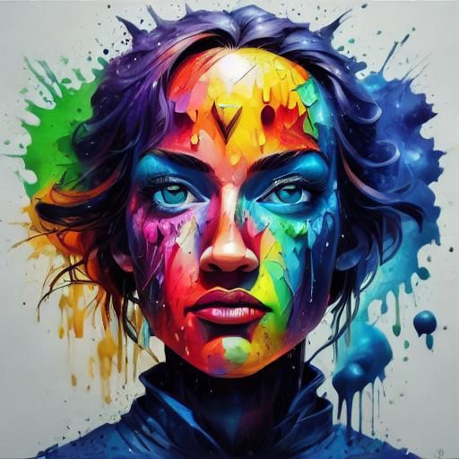 Graffiti Cooking Scene in Splash Art Style