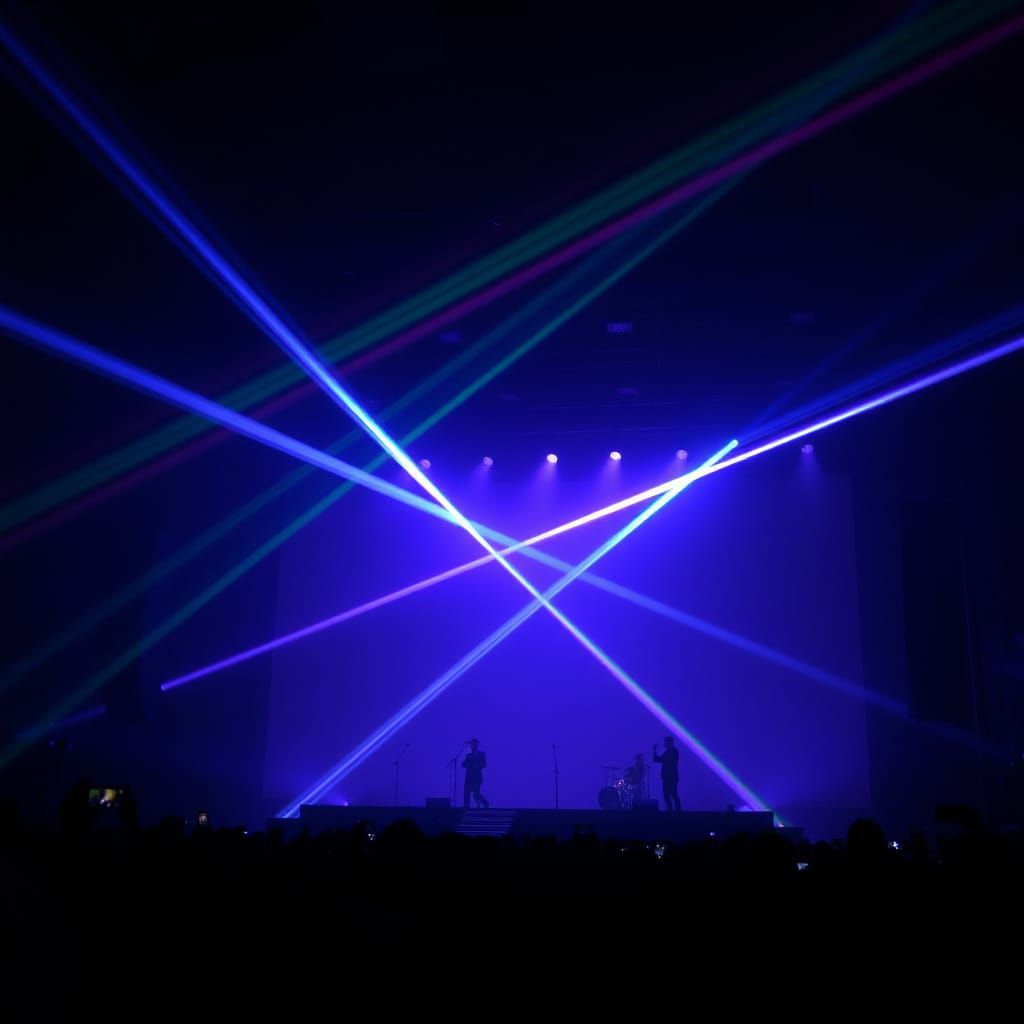 Luminous Futuristic Light Show on Stage