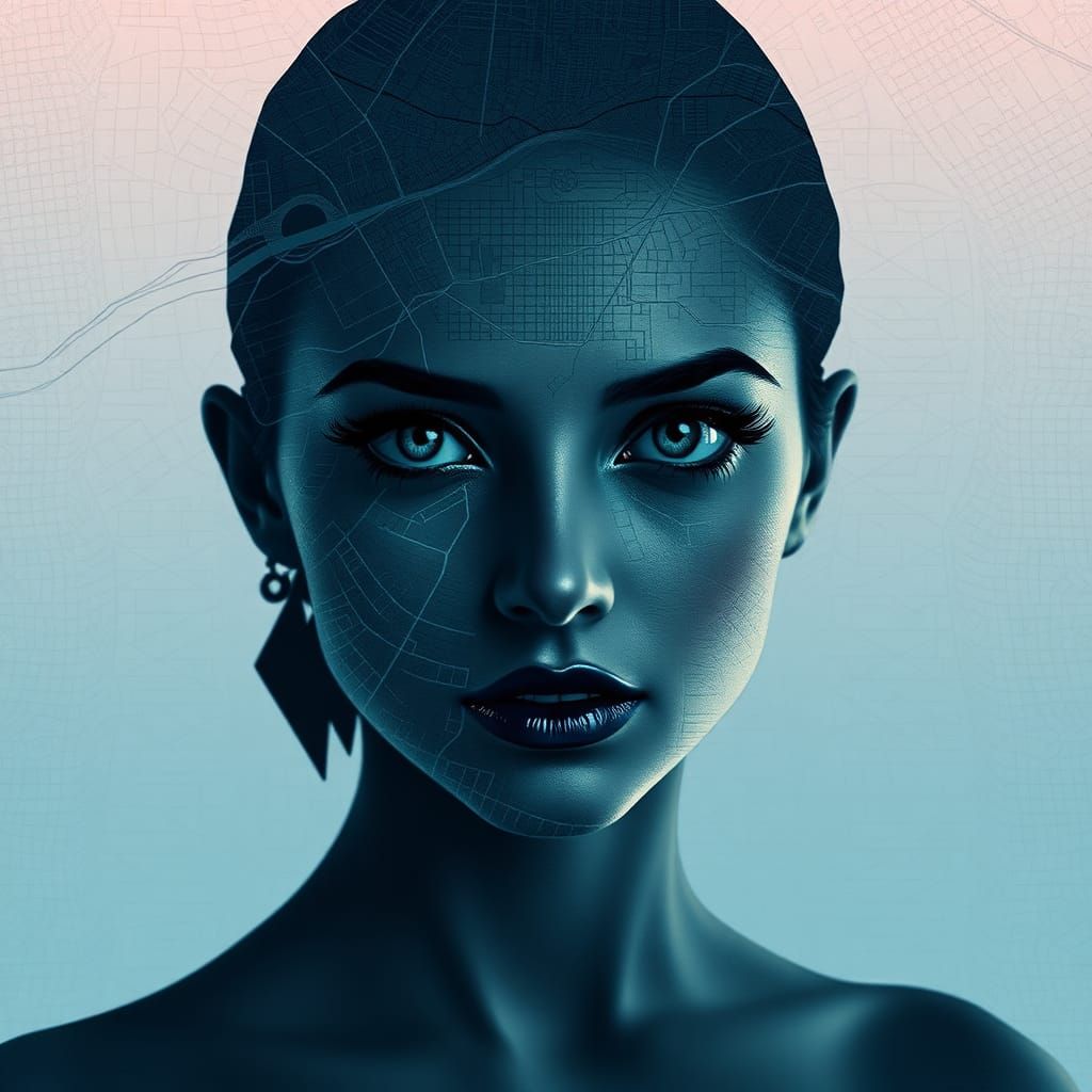 Urban Silhouette: A Surreal Metropolis Portrait