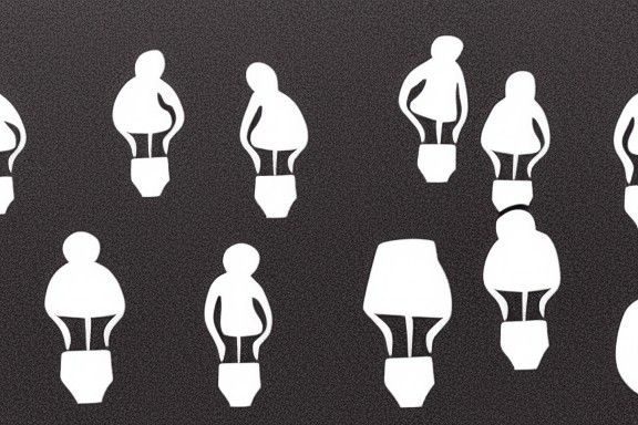 Minimalist Ink Drawing: Group Idea Light Bulb Moment