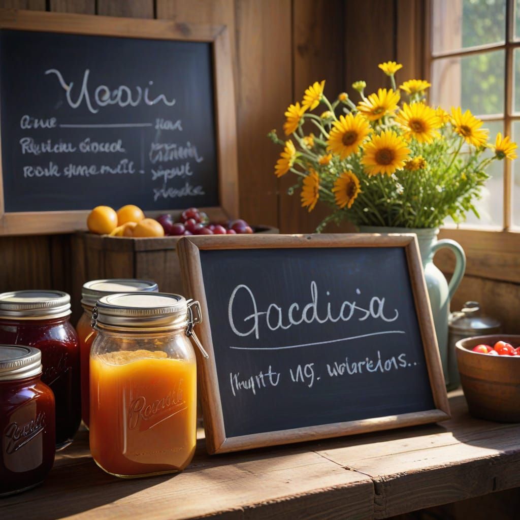 Rustic Still Life with Honey and Jams