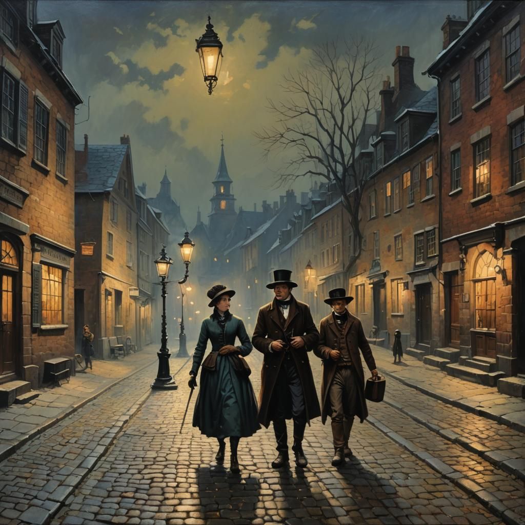 18th Century Couple Stroll, Oil Painting by Gurney