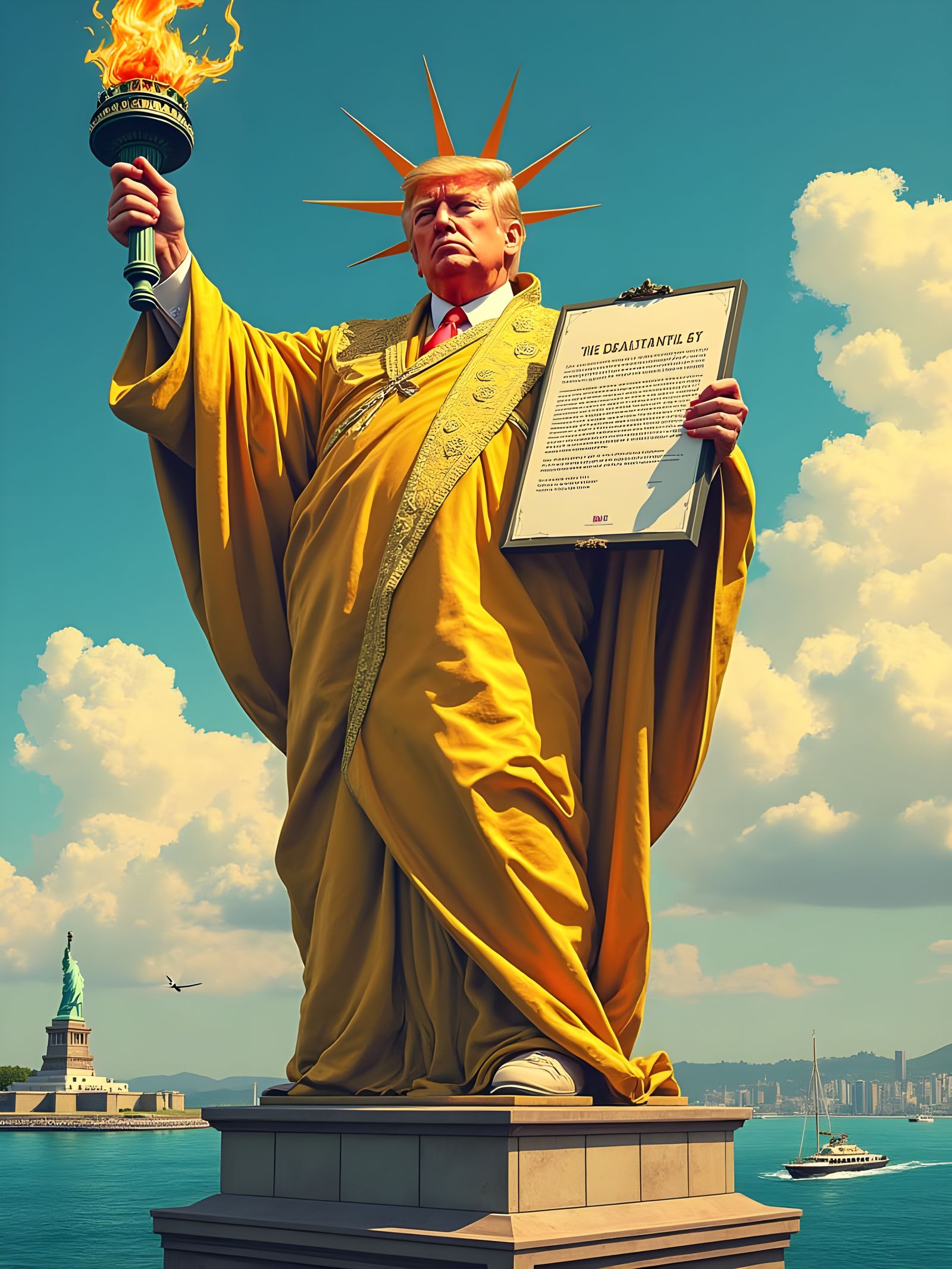 Trump Triumphant: A Satirical Masterpiece of Liberty and Ego