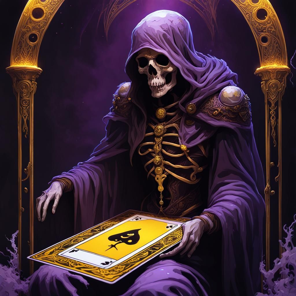 Death Tarot Card in Dark Fantasy Style