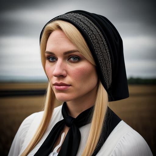 Portrait of a Beautiful Young Amish Woman