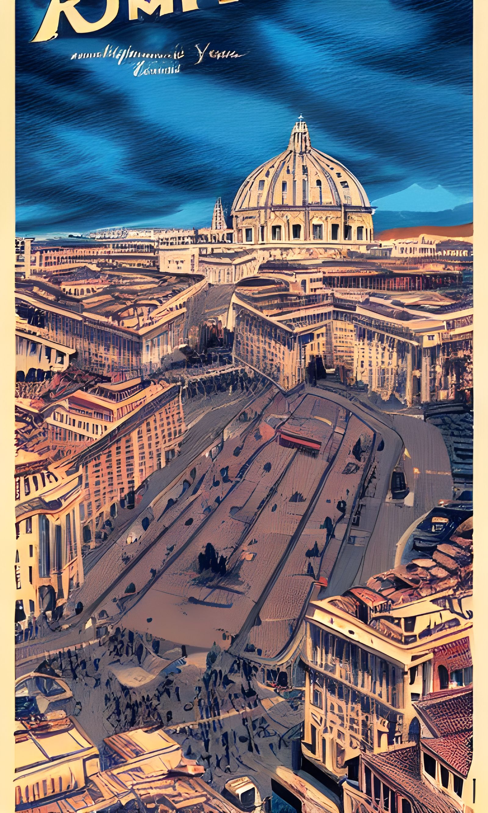 Vintage Poster Of Rome