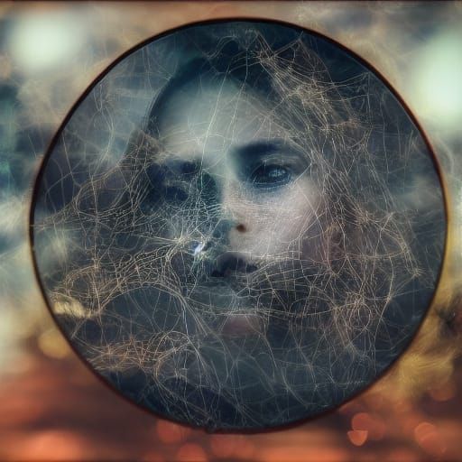 Ethereal Woman Portrait in Soft Surreal Style