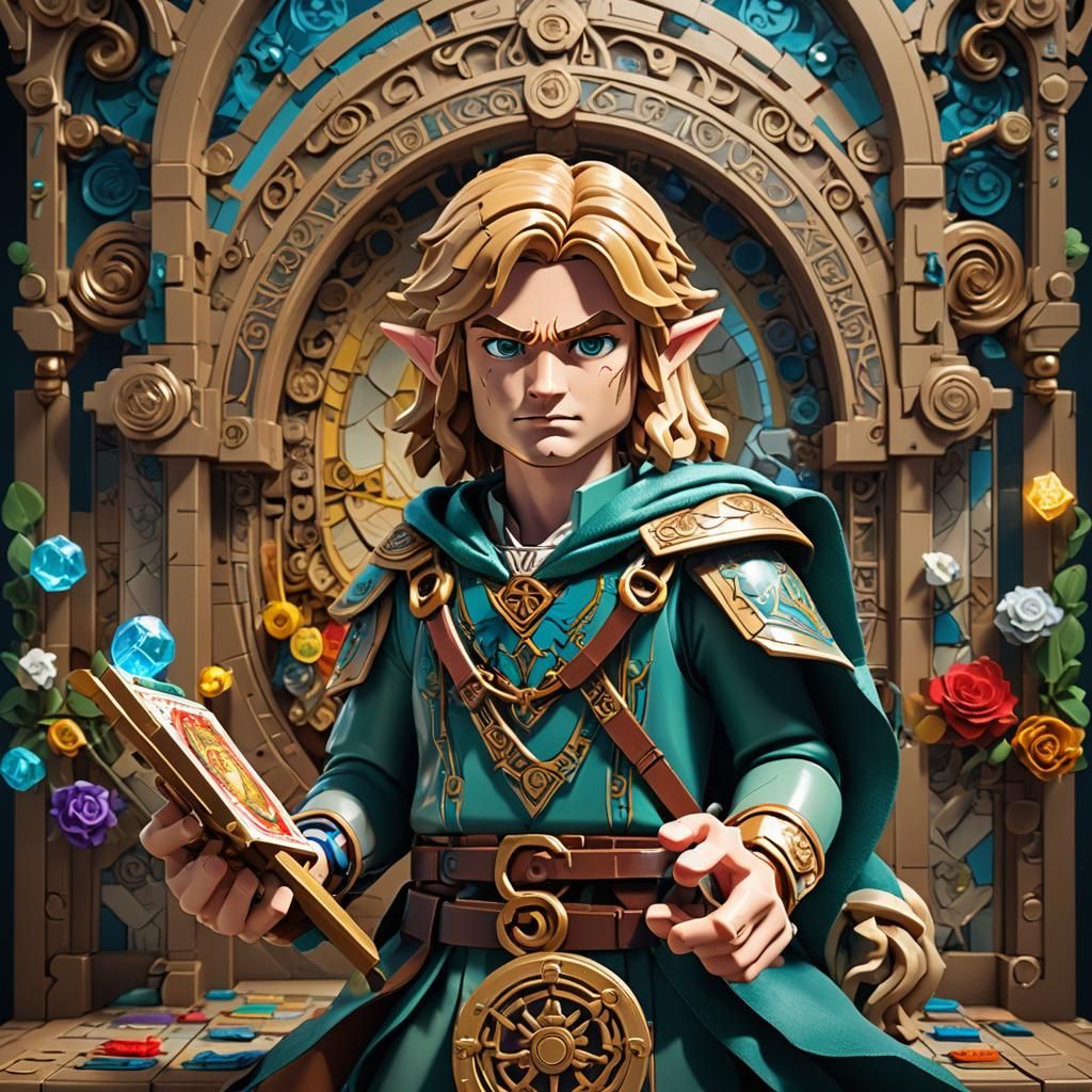 Lego Link Tarot Card Portrait in Unreal Engine 5
