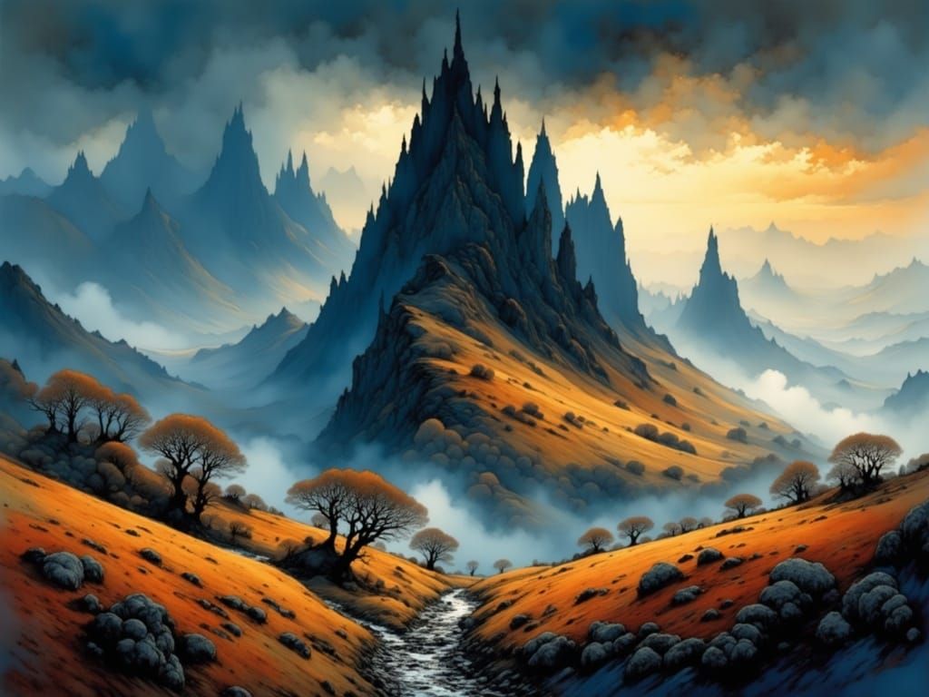 Autumn Mists Clear in the Scottish Highlands