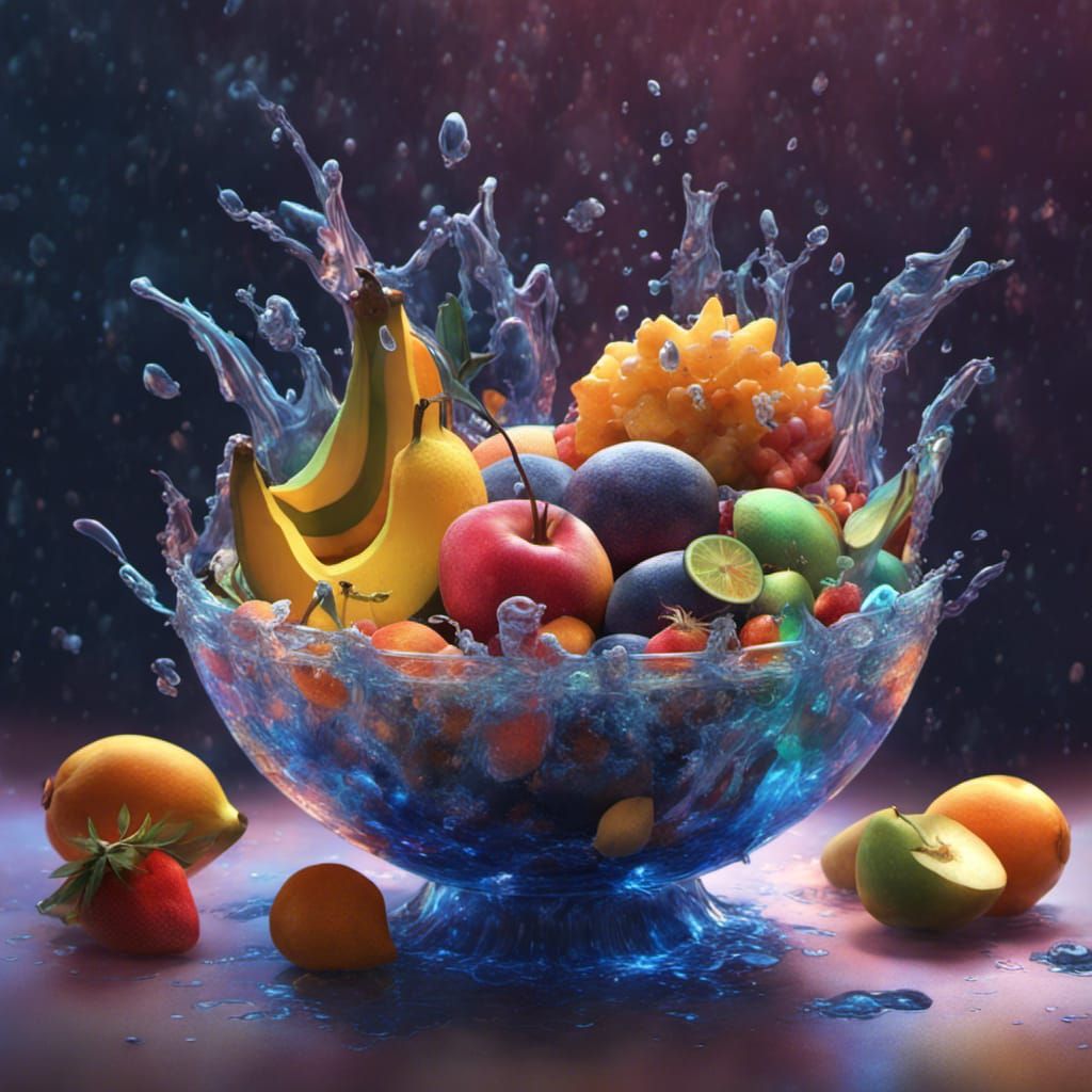 tropical fruit rain fall