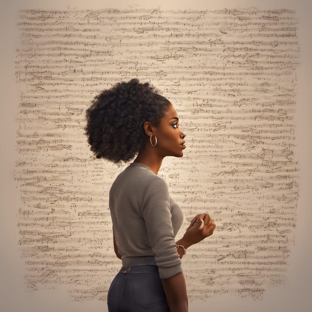 Woman's Passion Wall: Pixar-Style 3D Digital Art